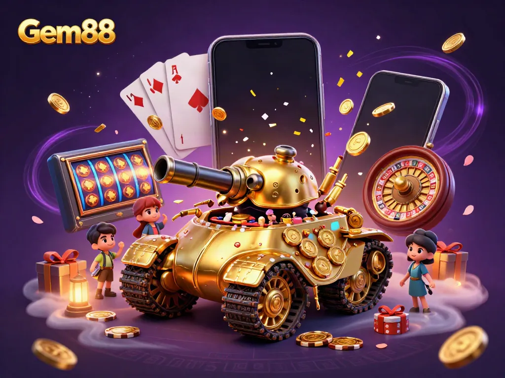 Caught in the excitement of Gem88, a golden beetle casino bursts with games, coins, and fun.